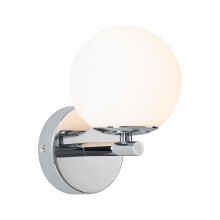 Paulmann 71067 LED wall luminaire Selection Bathroom Gove IP44 3000K 400lm 230V 5W chrome, satin bathroom luminaire