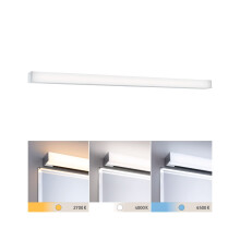 Paulmann 78945 LED ceiling luminaire mirror luminaire Tova IP44 Tunable White 1000lm 230V max. 8.7W chrome, white dimmable metal, acrylic 2700 K