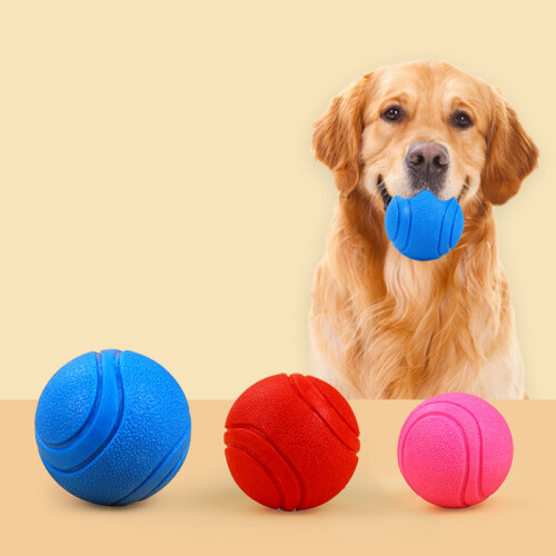 Hundeball aus Gummi - Phoesky - Elastisch - Unifarben - Rosa - 5 cm 1
