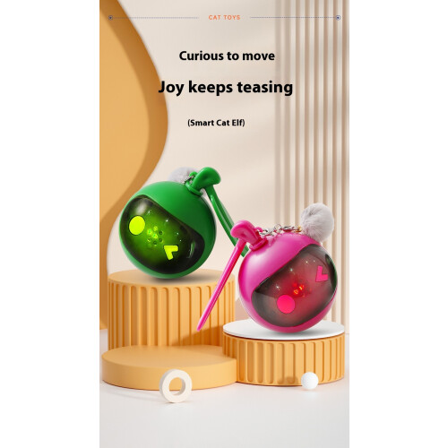 Interactive Pet Toy - Phoesky - Bouncing Ball - Smart - Vibrating - 6.5x5 cm - ABS Material - Green 1
