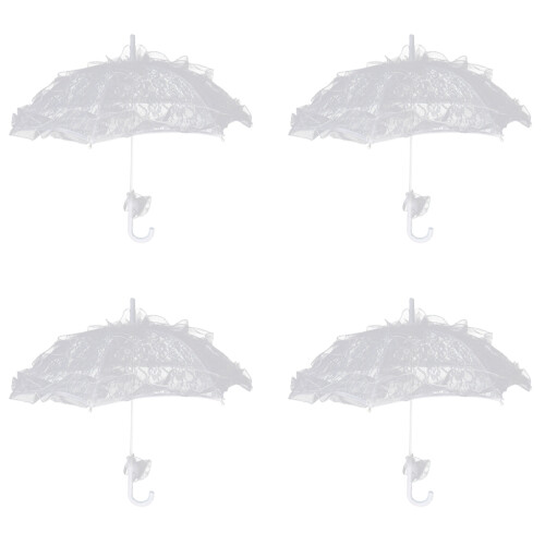 4X Bud Silk Lace Wedding Shooting Parasol