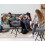 BLACK FOLDING STOOL SOFT PADDED CUSHIONED SEAT FOLDING FREESTANDING METAL FRAME 6