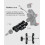 Bicycle handlebar mount - RNCYN - Double socket - Diameter 2.54 cm - Aluminum - Black - Handlebar mounting 3