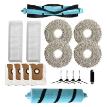 For Replacement Kit for Cecotec for Conga 11090 with Main Brush, Side Brushes, Filters, Mop Cloths and Bags for Cleaning