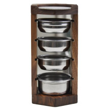 58mm Coffee Portafilter Holder Wooden Coffee Filter Basket Storage Rack Coffee Accessories Organizer for Home