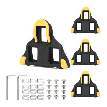 Road Bike Cleats for PD Pedals for Cycling, 4 Pack , Wear Resistant 0/2/6Float Clipless Cycling Racing Cleats