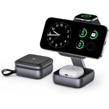 Drahtlose Ladestation Magnetischer 3-in-1 Faltbarer Ladehalter für 17 16 15 14 13 12 für AirPods für IWatch