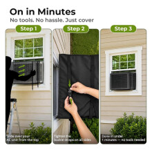 Mesh Window AC Cover,Breathable Mesh Air Conditioner Cover with Water-Resistant Oxford Top,UV Resistant,Dust Protection