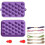 Fruit Soap Mold Set, Strawberry and Grape Shaped, DIY Handmade Soap Making Mold, with Hanging Rope Grape Set 1
