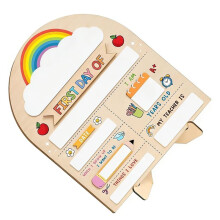 Day of Education Sign Wooden Chalkboard for Kindergarten Preschool and Primary Included Back to School Decor