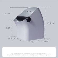 Large Square Knock Box Shock-Absorbent Knock Box Espresso with Removable Knock Bar and Lid Espresso Accessories Black
