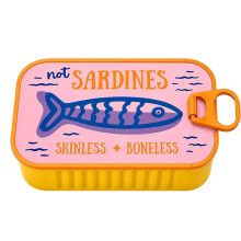 Sardine Tin Jewelry Box, Cute Fish Pattern Earring Storage Organizer, 3D Printed Gift for Her Yellow