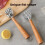 Fleischklopfer Hammer, Robuster Fleischhammer mit Faustform, Doppelseitigem Kopf und Rutschfestem Holzgriff 3