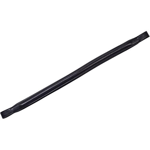 (Full, Black) Collegiate Leather Plain Browband IV