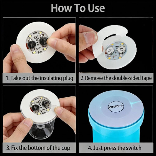 25pcs LED Coaster Light  Coasters LED Bottle Light Bottle Glorifier LED Stickers Coaster Light  for Drinks Green 1