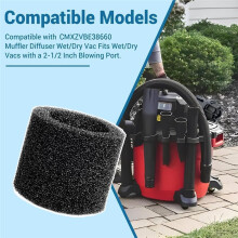 10Pcs Muffler Diffuser Foam Replacement, for CMXZVBE38660 Wet/Dry Vac 2-1/2" Port