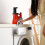 Electric Laundry Detergent Dispenser with Cup,USB Rechargeable,Adjustable Dosing for Liquid Detergent Containers White 6