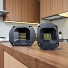 2 Piezas de Tweeter Heil de Aleación ABT de 74 mm con Corte en el Borde, Altavoz de Audio HiFi Audiophile Air Motion Ribbon 8Ω 15W