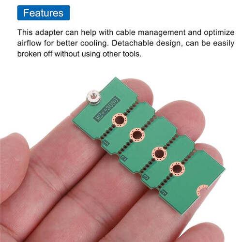 4 Pack M.2 SSD Extender Adapter, 2230/2242/2260/2280 NGFF NVME Extension Bracket PCB Board for Computer Case, Red Green 1