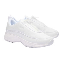 (6.5 UK, White) Lacoste Mens Audyssor Leather Zip Trainers
