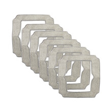 Lot de 6 chiffons de nettoyage compatibles avec Ecovacs Winbot MINI/AIR - Gris Polyester Nylon Fibre