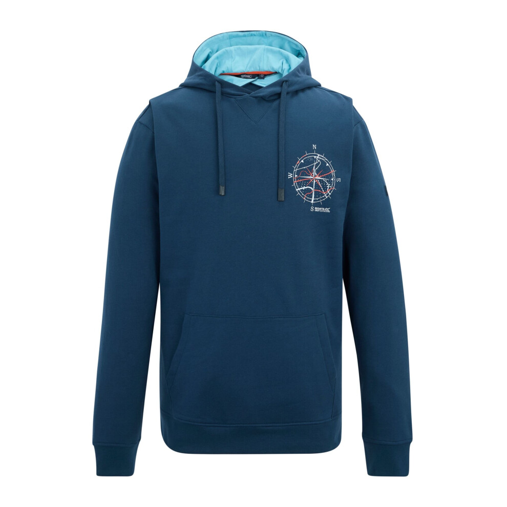 Regatta (L, Moonlight Denim/Nordic Blue) Mens Cline Compass Hoodie