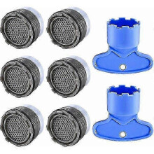 Wasserhahn-Luftsprudler, 6-teiliges Set, 5-stufige Filterung, spart 30-40 Liter Wasser