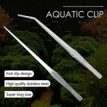 Aquariumpinzette, eine gerade und eine gebogene, 38 cm lang, geeignet für große und mittelgroße Aquarien