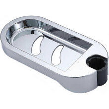 Duschstangen-Clip-Seifenhalter/Seifenschale für Badezimmer, ABS-Material (kompatibel mit 24-mm-Rohren) (2 Stück)