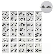 Stabile Alphabetvorlagen, 40-teiliges Set, umweltfreundlich und wiederverwendbar