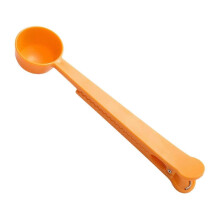 Stabiler Messlöffel, Kaffeebohnenlöffel, Küchenhelfer, Kaffeelöffel mit Clip, Verschlusslöffel