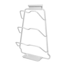 Topfdeckelhalter, 30 kg Tragkraft, Platz für 3 Deckel, S-förmige Mulde, Aluminium-Topfdeckelhalter mit Tropfschale für die Küche