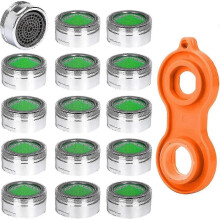 Wasserhahn-Luftsprudler, 15-teiliges Set, wassersparend, einfach zu installieren, geeignet für Küchen und Badezimmer