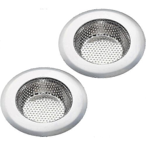 2 Stück langlebiger Edelstahl-Küchenspülenfilter