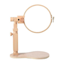 Robuster, verstellbarer und um 360 drehbarer Stickrahmenhalter aus Holz zum Nähen