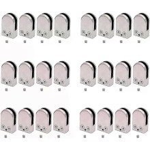 Zuverlässige Glasklemme, 24-teiliges Set verstellbarer Edelstahl-Glasklemmen (6–8 mm)