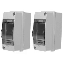 Verteiler- und Schutzkasten, 2er-Pack DC-DIN-Leistungsschaltergehäuse, ABS/PC IP65-Elektrobox
