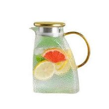 Glaswasserkessel mit großer Öffnung, leicht zu reinigen, 1800 ml, geeignet für den Kühlschrank, Kanne für Kaltgetränke