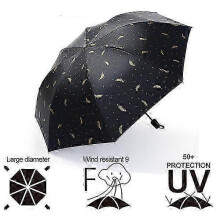 Regenschirm für sonnige und regnerische Tage, robust und windbeständig, in Schwarz und Weiß erhältlich, ideal für den täglichen Weg zur Arbeit