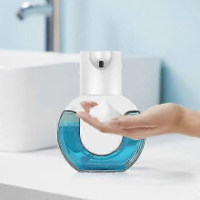 Kompakter elektrischer Seifenspender, wasserdicht (IPX5), Reaktionszeit 0,25 Sekunden, 430 ml, automatischer Seifenspender für Büro und Hotel