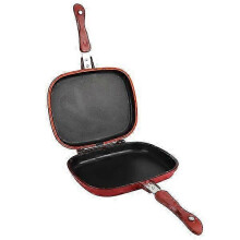 Robuste Bratpfanne aus Aluminiumlegierung, 24 cm quadratisch, antihaftbeschichtet, geeignet zum Grillen im Freien