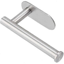 Toilettenpapierhalter, einfache Montage ohne Bohren, silberfarbenes Edelstahl-T76-3-Badezimmerregal