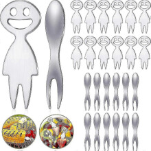 Maisgabel, hitzebeständiger Edelstahl 304, 24-teiliges Set in 2 Ausführungen, für Picknicks und Grillabende zu Hause
