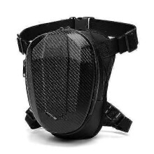 Robuste, multifunktionale Motorrad-Beintasche, schwarz, wasserdicht und leicht zu verstauen
