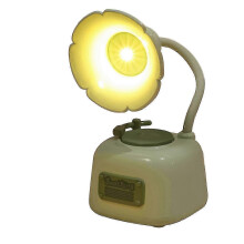 Robuste, phonographenförmige LED-Nachtlampe für Kinder – grün