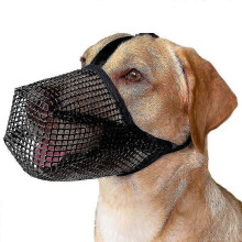 Kompakter Hundemaulkorb, Größe L, Schutz vor Giftködern, mit verstellbaren Riemen, weichem, atmungsaktivem Netzgewebe