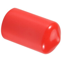 Gummikappen für 12 mm Innendurchmesser, PVC-Rundrohr, Schraubenkappen, Gewindeschutz, rot, 100 Stück