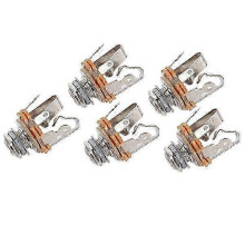 Zuverlässige Klinkenbuchse für E-Gitarre, Material: Aluminium-Kupfer, 5 Stück, geeignet für den Audioanschluss von E-Gitarre und E-Bass.