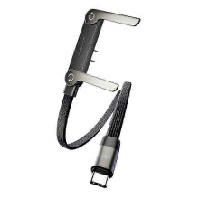 240-W-Schnellladefunktion, faltbarer Handyhalter, Datenkabel, Schnellladekabel mit verstellbarem Handyständer, geeignet für Schreibtisch und Reisen