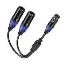 XLR-Splitterkabel, 1 XLR-Buchse auf 2 XLR-Stecker Y-Kabel symmetrisches Mikrofon-Splitterkabel Audioadapter